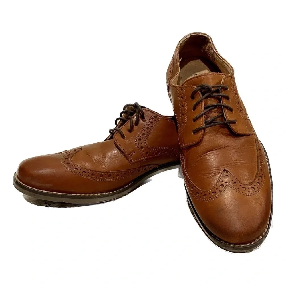 Nunn Bush Mens Leather Wingtip Derby 8.5M